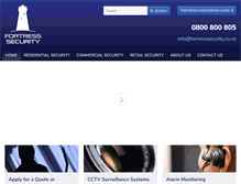 Tablet Screenshot of fortresssecurity.co.nz